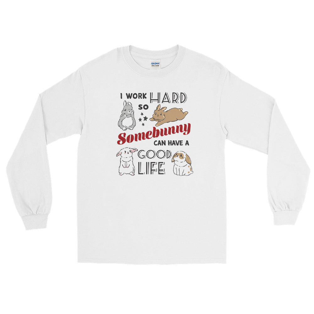 I work hard (bunny) long sleeve tee