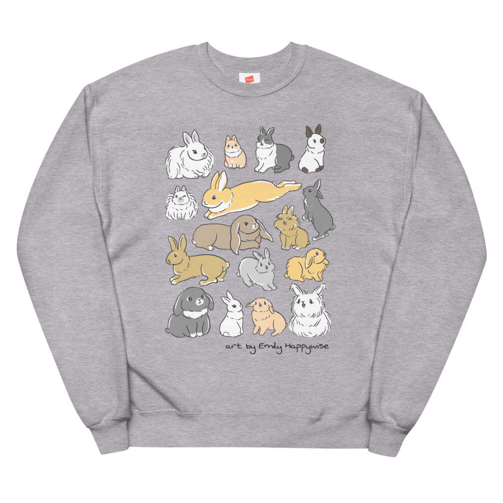 Bunny Breeds Unisex fleece sweatshirt